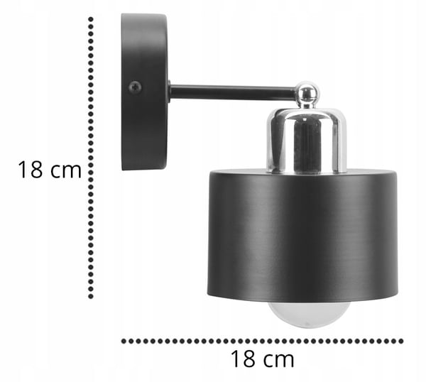 Seinävalaisin Loft Edison LED peilin yläpuolella