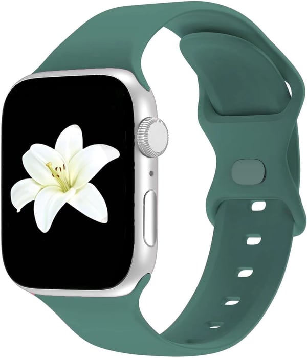Silikonirannekkeet Apple Watch 1/2/3/4/5/6/7/8/9/SE 38/40/41 -kellolle (4 kpl)