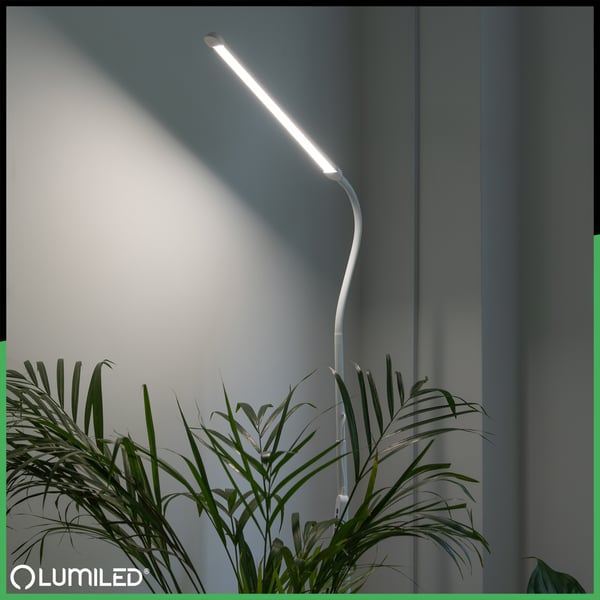 Golvlampa LED 14W CCT dimbar med höjdjustering LONGA 2 vit LUMILED