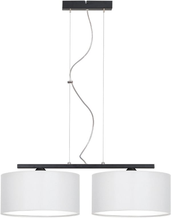 Moderne hængelampe, stofskærm, 2x60W LED