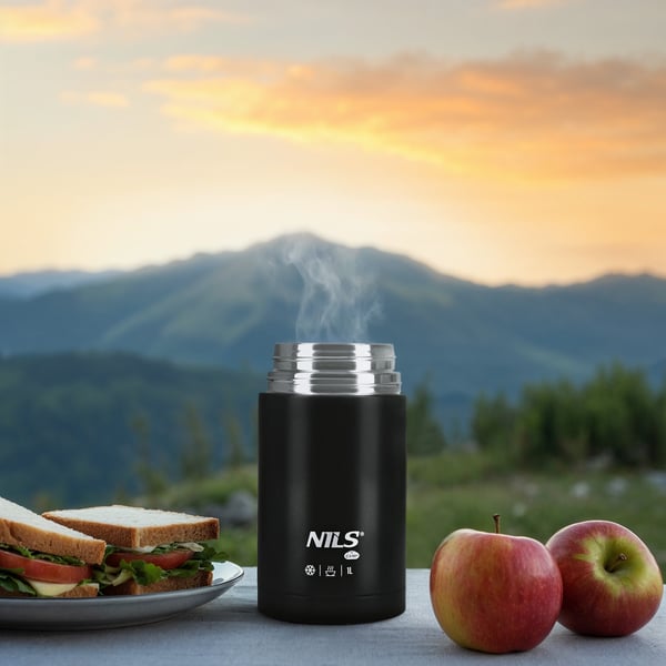 NC3802 Thermoskedel 1000ml sort Nils Camp