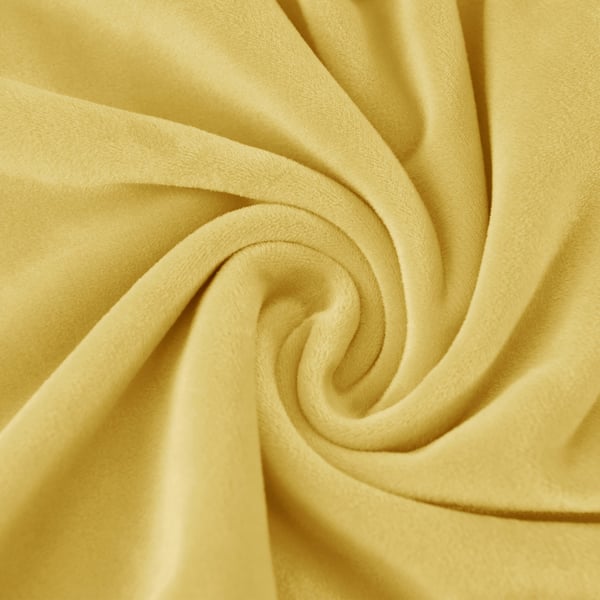 Samettinen tuolinpäällinen, paksu keltainen sametti