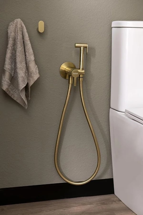 Bidetarmatur indbygget bidetarmatur toiletarmatur badeværelse guld