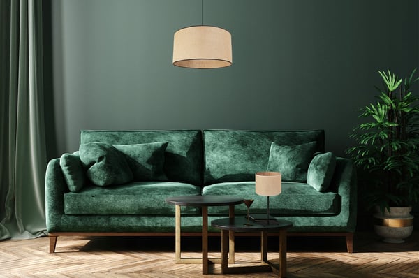 BORDLAMPE I JUTE SKÆRM 20 CM
