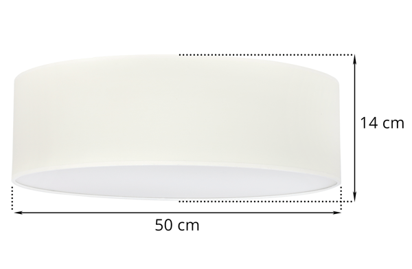 GAJA PLEXI TAKLAMPA CRÈME 50CM E27
