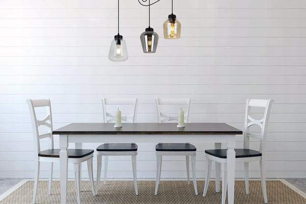 MODERNE ELEGANT HÆNGELAMPE MED GLASSKÆRM