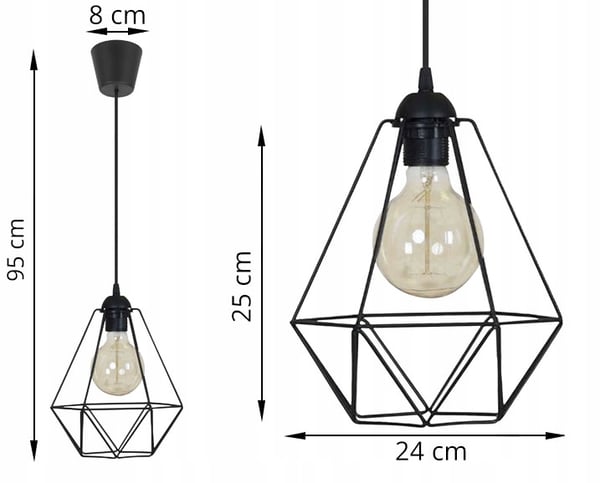 DIAMOND LOFT EDISON TRÅDTAKLAMPA