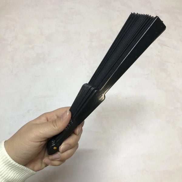 Spansk vifte sort foldbar dans japansk stor flamenco gave
