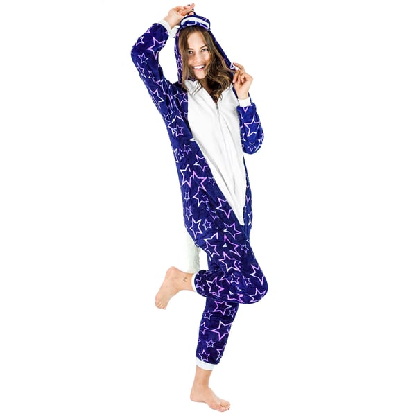 Herre varm pyjamasdragt til voksne vinter sjovt kostume m Pentagram Pegasus Onesie kostume - M