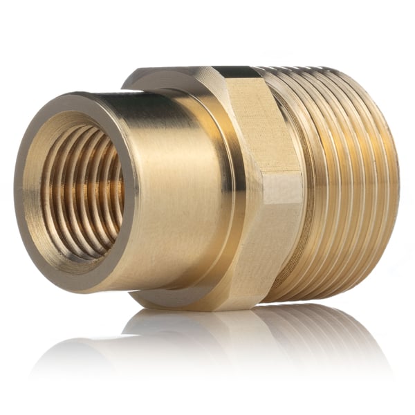 Adapter/reducering M22 til 1/4" for højtryksrenser