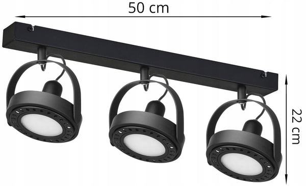 LED-kattovalaisin GU10 3x9W LED