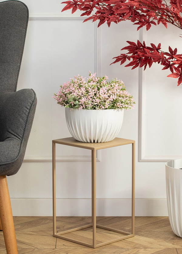 Beige stående blomsterställ 40 cm