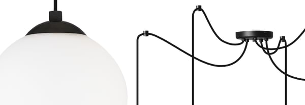 KATTOVALAISIMEN HÄMÄHÄKKIPALLO MUSTA LED 15CM
