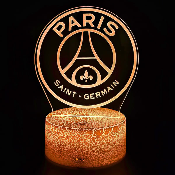 Paris Saint-Germain PSG 16 LED 3D Nattlampa för Barn + Fjärrkontroll
