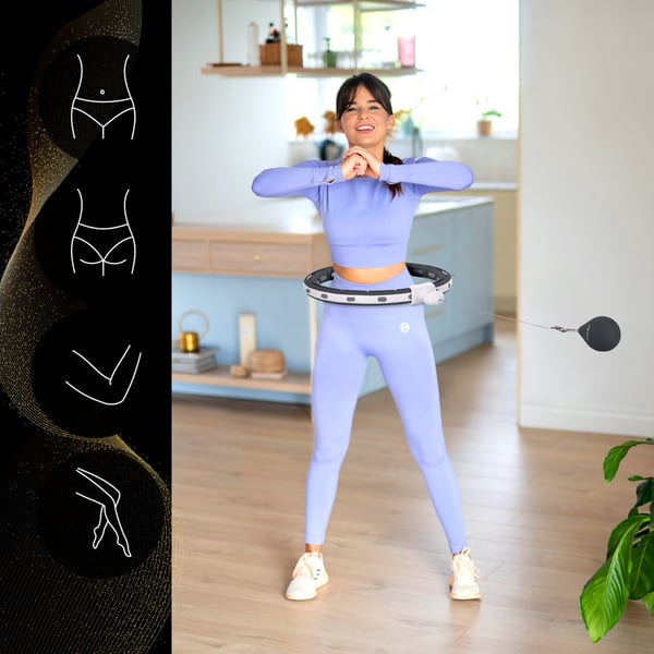 HHM15 HULA HOP SVART med magnet och vikt + räknare HMS