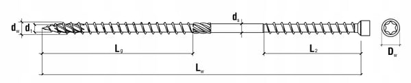 Skruer til spærisolering wkpc-08335