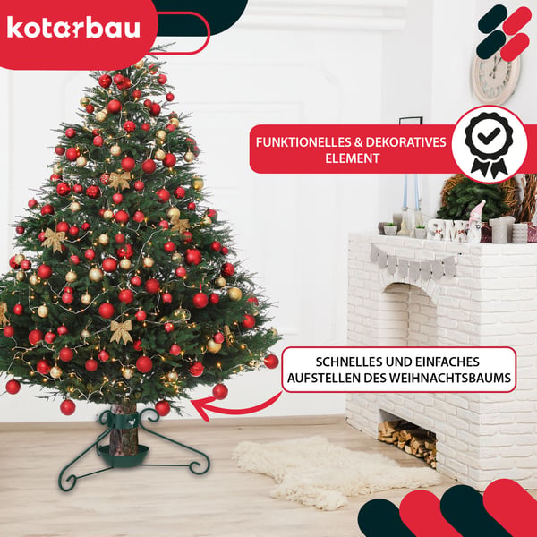 KOTARBAU® julgransställ i metall med vattenbehållare, grönt, 52 x 23 cm