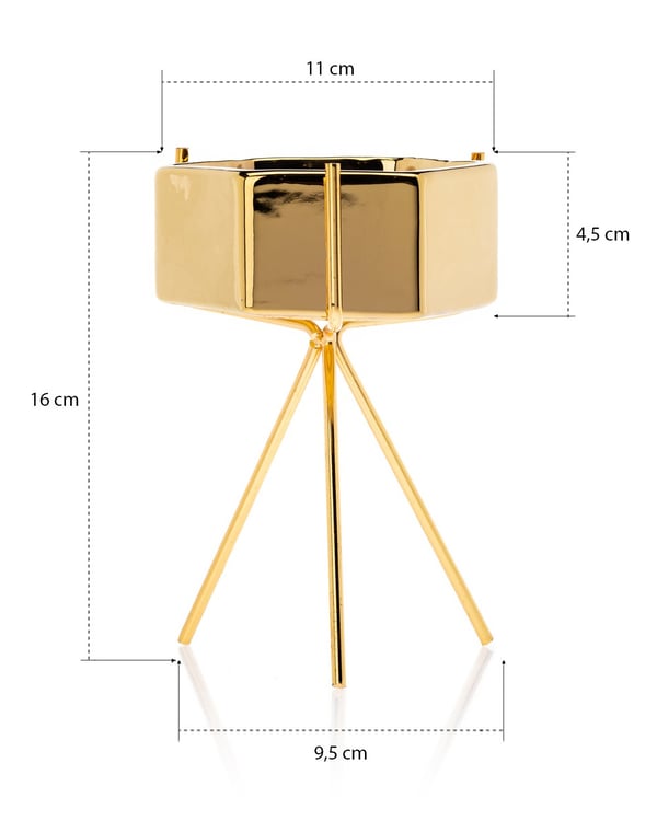 Sashi Guld Blomkruka 16,5 cm