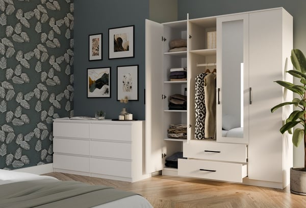 Romana garderob 160X205L vit