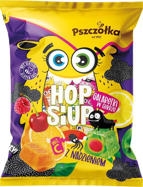 Humalikeitto Pszczółka Sokeroituja hedelmähyytelöitä vadelmatäytteellä 1kg
