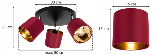 Lofthængende lampe med gylden LED-loftlampe