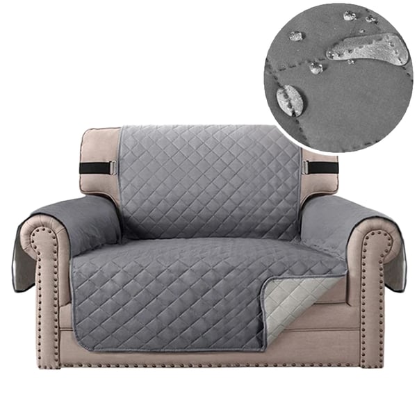 Sohvan päällinen, 1-istuttava sohva, 53 cm, vedenpitävä, harmaa, tikattu