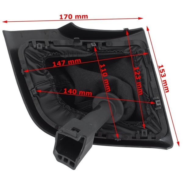 Fiat Ducato 2006- SVART växelspaksdamask + SVART ram