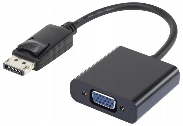 Lanberg AD-0002-BK Displayport 1.1(han) -> VGA 15-bens (hun) adapterkabel sort