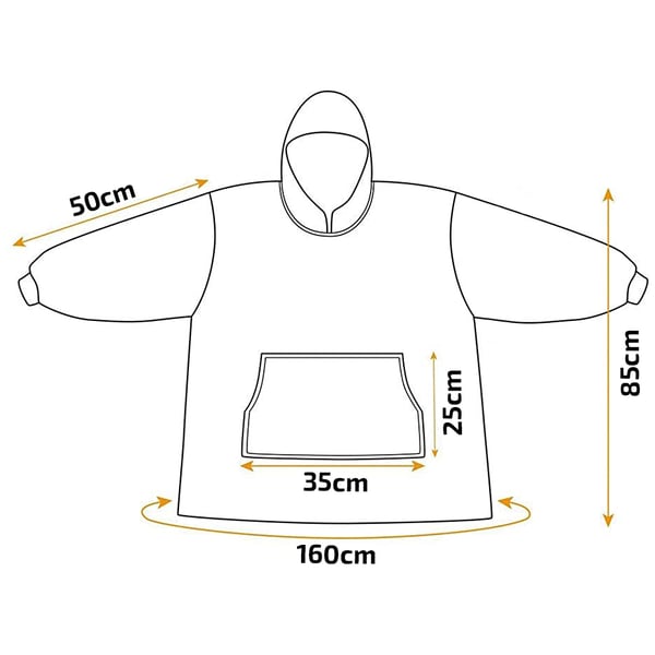 Tæppe sweatshirt tyk tæppe hættetrøje 2-i-1 pink oversize fødselsdagsgave