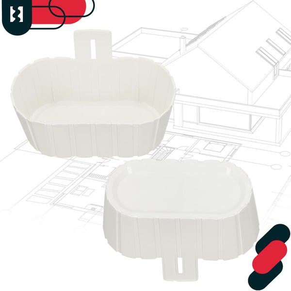 Vägghängande blomkruka för balkong rustik vit 28 cm 2 st