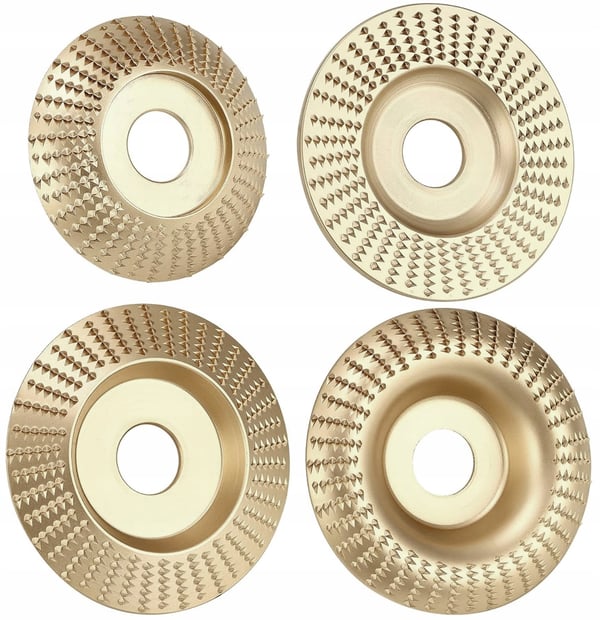 4x slipskivor träkål 100 mm 22,2 slipskär hallon