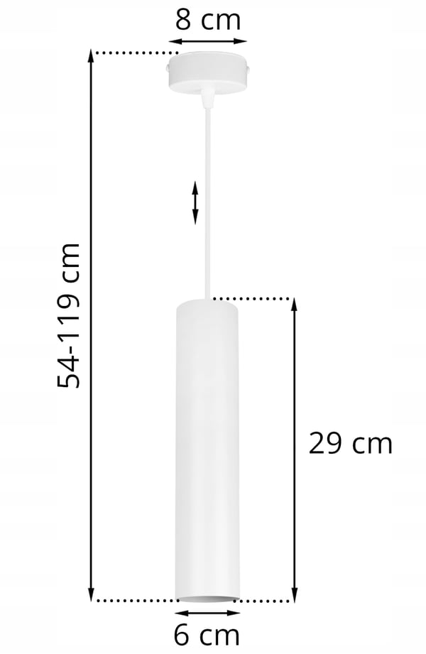 MODERNE LOFTHÆNGELAMPE HVID LED-LAMPE