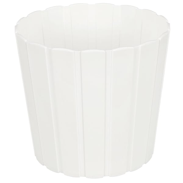 Plastkruka för blommor och örter vit 20 x 18 cm
