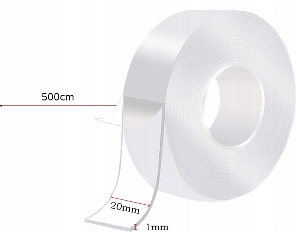 Nano återanvändbar dubbelsidig tejp 500 cm