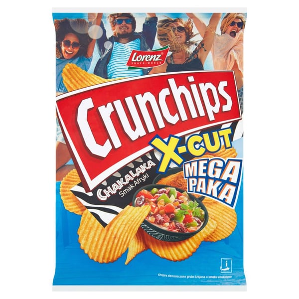 Crunchips X-Cut perunalastut Chakalaka-maulla 200g Crunchips X-Cut perunalastut Chakalaka-maulla 200g