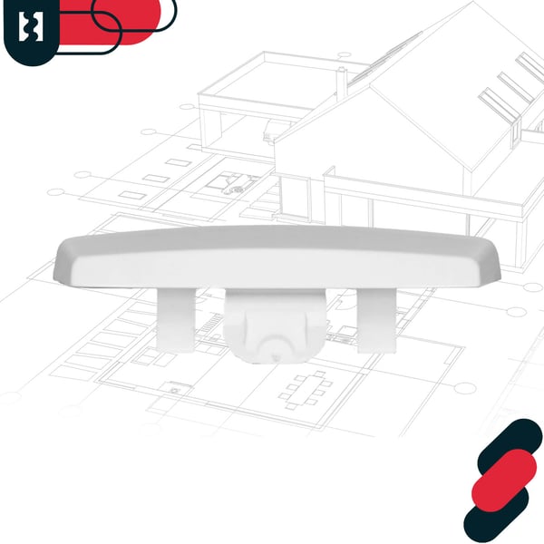 Dræneringsprop til PVC-vindue, hvidt låg, 45 mm, 20-pack