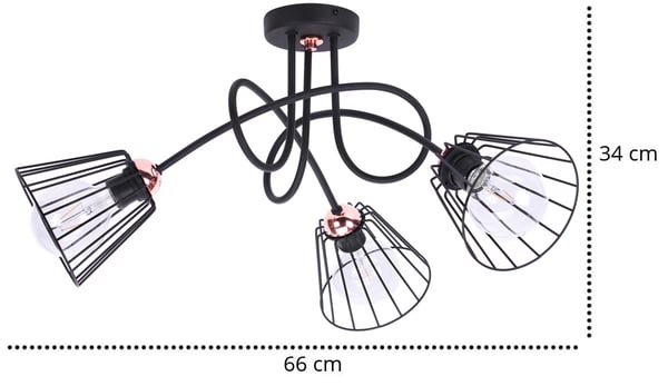 Tyylikäs WIRE-riippuvalaisin, kupari LOFT