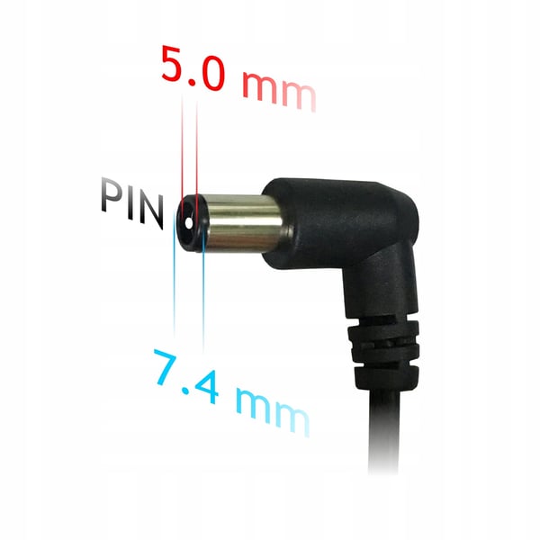 Akyga AK-SC-02 bärbar strömkabel 7,4 x 5,0 mm + stift 1,2 m