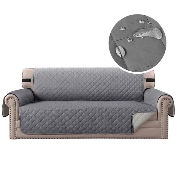 Sohvan päällinen 2-istuttavalle sohvalle, 116 cm, vedenpitävä, harmaa, tikattu