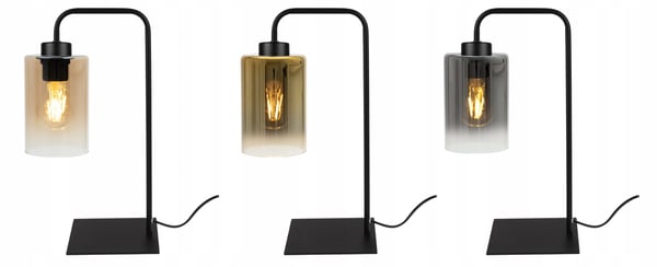 ELEGANT NATLAMPE I GLAS TIL SKRIVEBORD