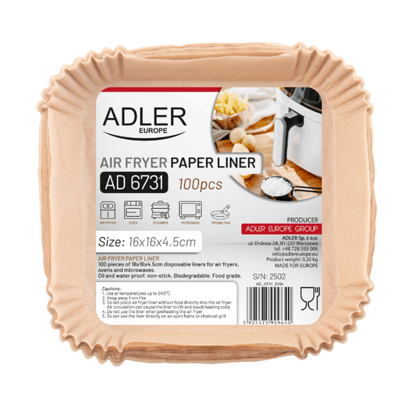 Adler AD6731 ilmakeitinpaperi 16 cm Adler AD6731 ilmakeitinpaperi 16 cm
