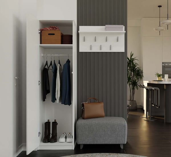 Malwa SD-50 hvid garderobe