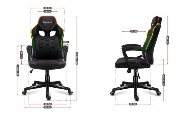 Huzaro Force 2.5 RGB Carbon Mesh gamingstol