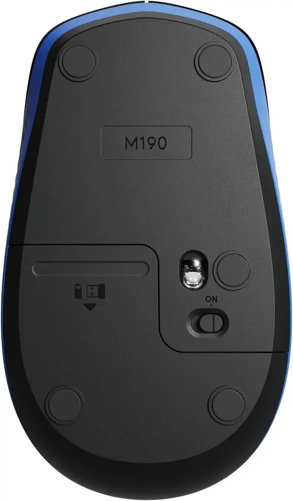 Logitech M190 trådlös optisk mus blå
