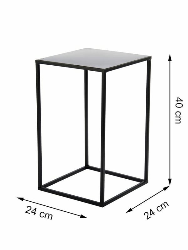 Modernt stående blomsterställ 40 cm svart