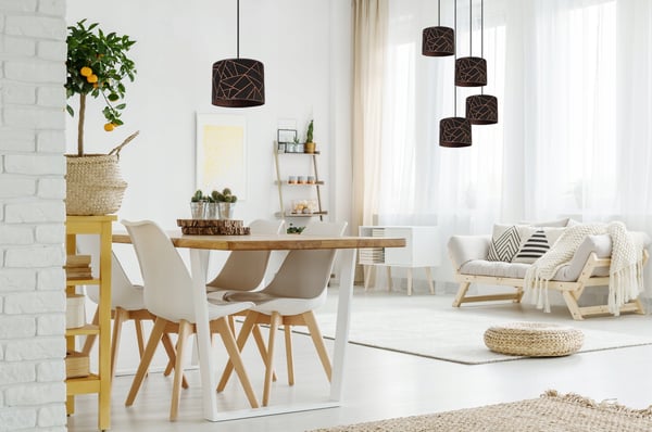 HÆNGELAMPE, LOFTKRONE, LAMPESKÆRM, MØNSTER, KOBBER