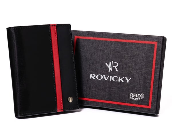 Miesten nahkalompakko asiakirjataskuilla - Rovicky