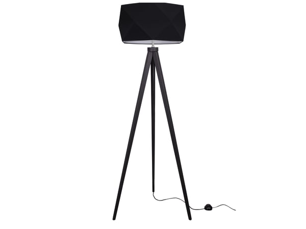 MODERNE GULVLAMPE, TRIPOD LAMPESKÆRM, TRÆ