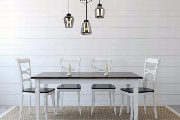 MODERNE ELEGANT HÆNGELAMPE MED GLASSKÆRM