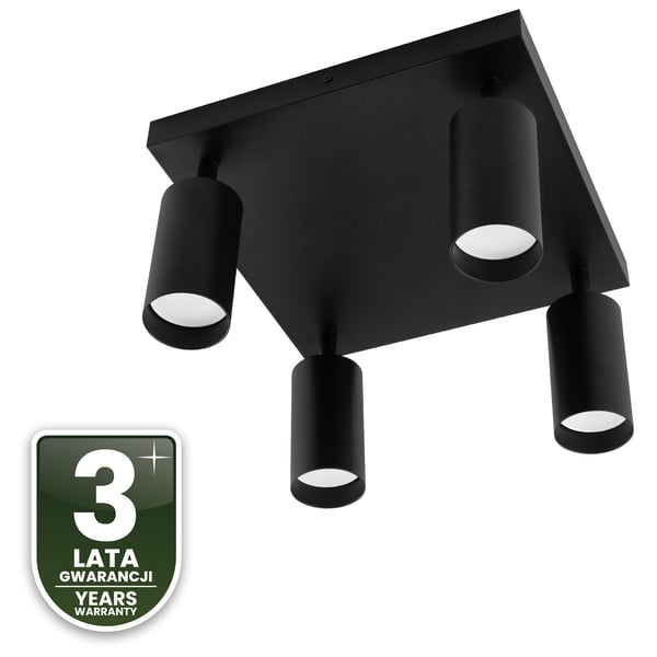 Taklampa spotreflektor SPOT TUBA halogenlamparmatur 4x GU10 TABULA LUMILED
